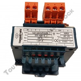 Transformateur electrique 230 0 12 24vca 50va centrale motorisation ea73  alim 220v 24v